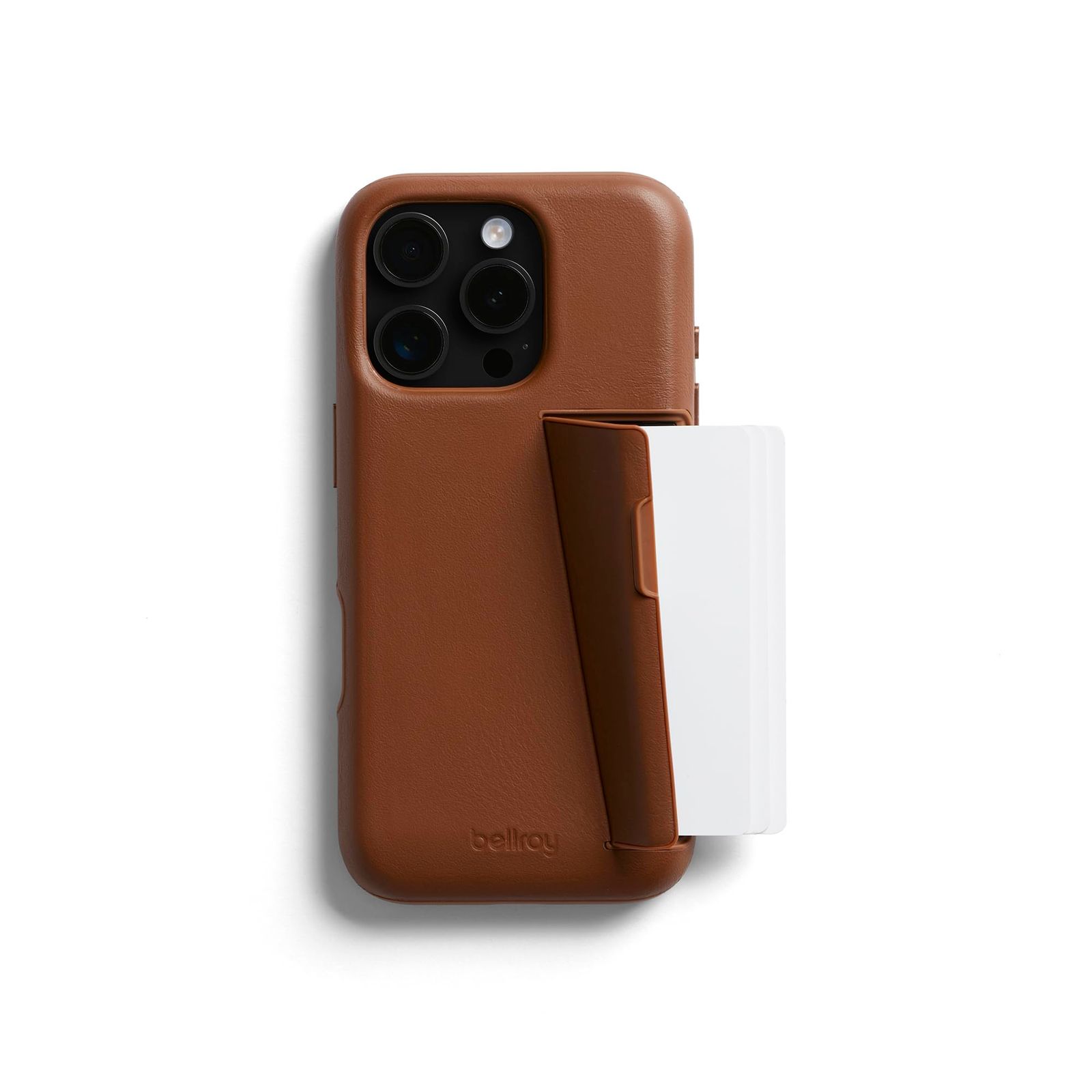新品 Bellroy Phone Case ? 3 Card iPhone 16 Pro用 レザーのiPhoneケース スマホウォレット - Sienna