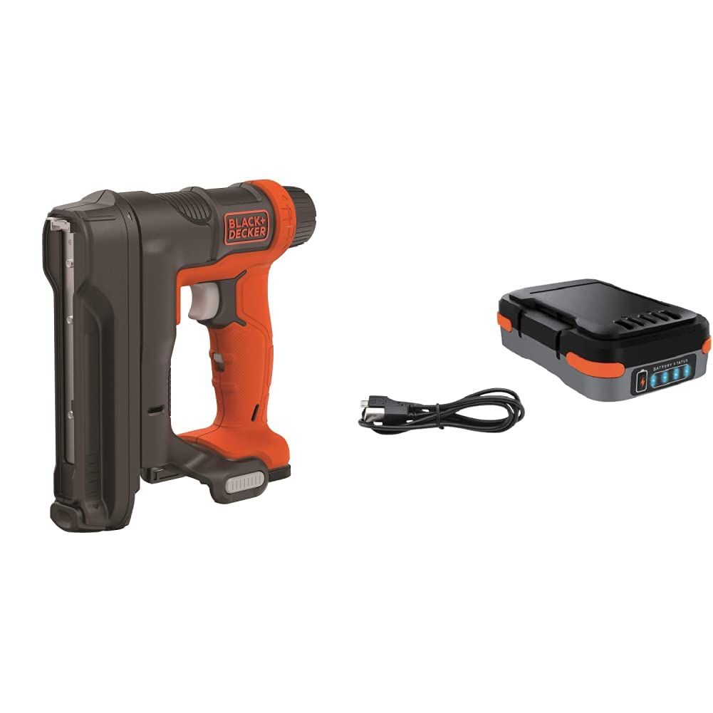ブラックアンドデッカー 【バッテリーセット】 10.8V GoPak コードレス タッカー・ネイラー 本体のみ BDCT12UB + 10.8V バッテリー GoPakシリーズ用 USBケーブル付き BDCB12U 固定 締め付け DIY パワーツール 電kk