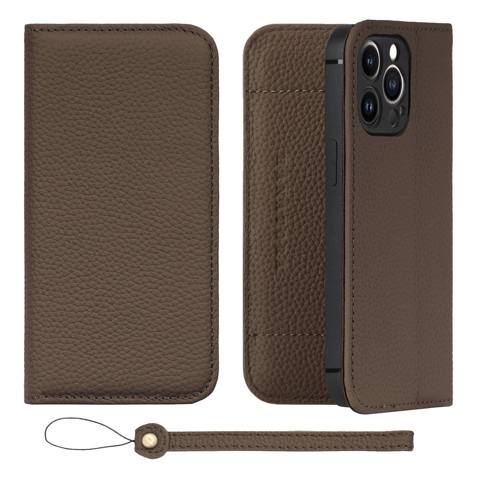 新品 HANATORA for iPhone 13Pro ケース 手帳型 本革 スマホケース