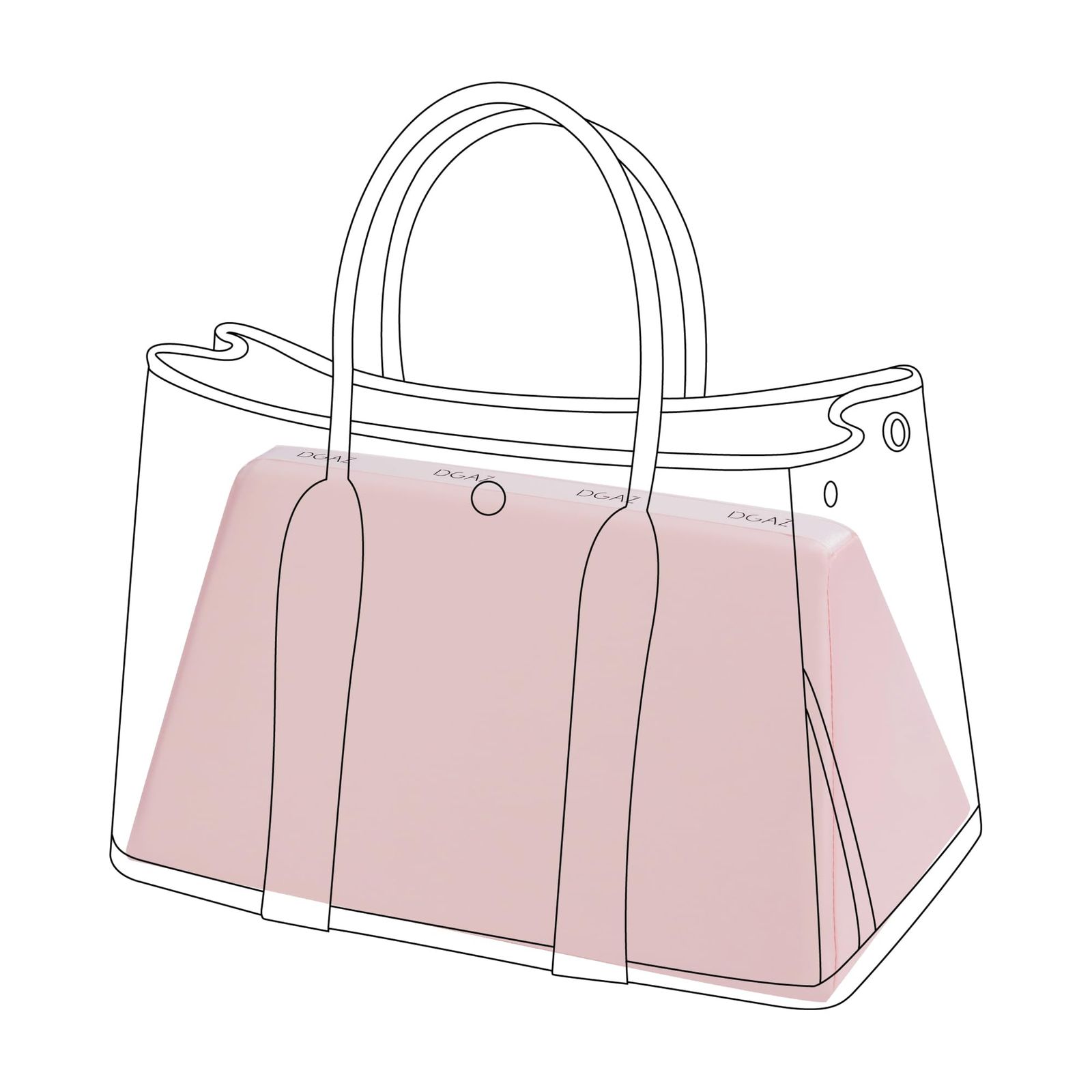 新品 DGAZ ガーデンパーティー用 バッグピロー バッグシェイパー 形崩れ防止 バッグシェイパー 枕シェイパー 高級シルク Garden Partyに適用 (GP36、ピンク)