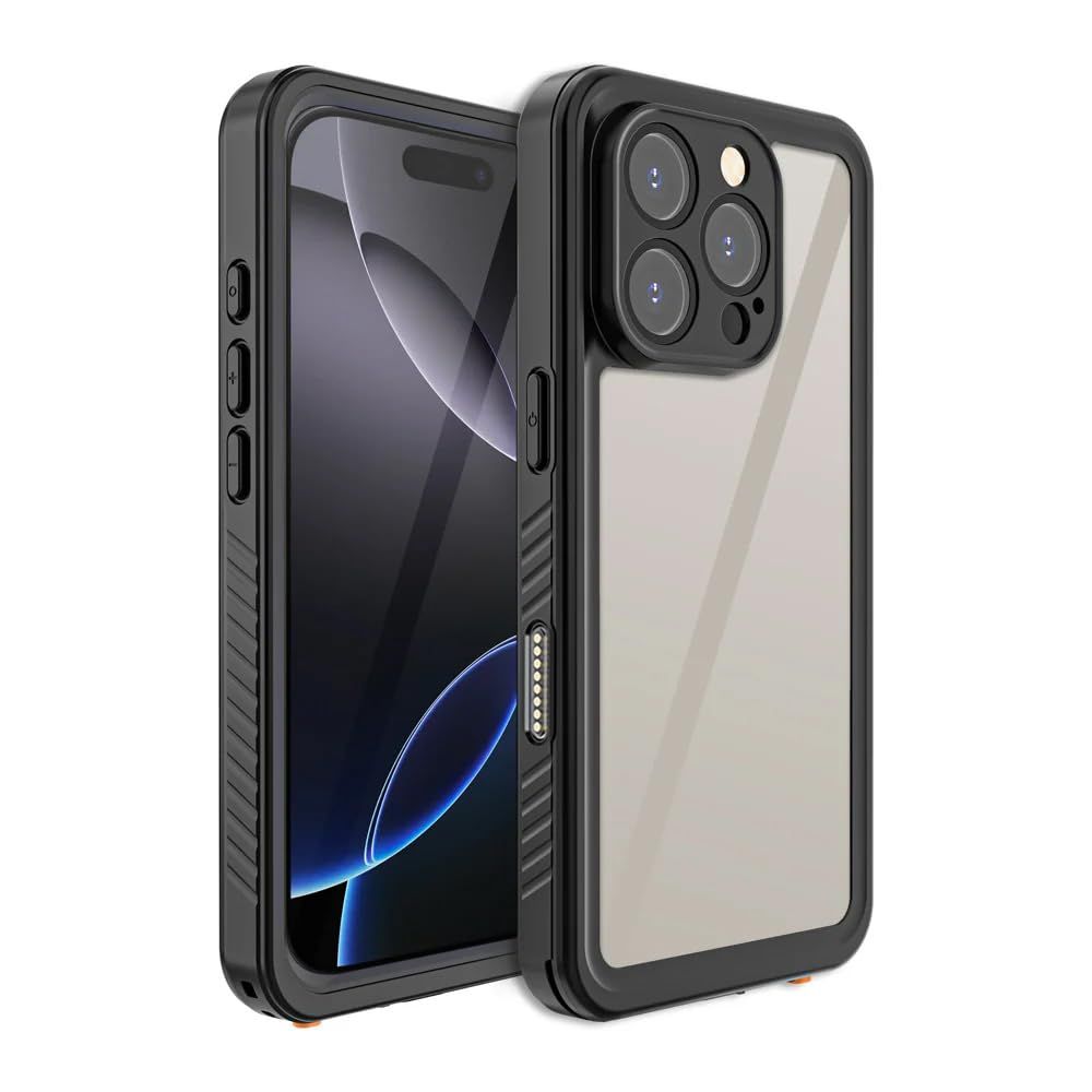 新品 [ARMOR-X] iPhone 16 Proケース IP68 Waterproof Case with Hand Strap ブラック (Black)