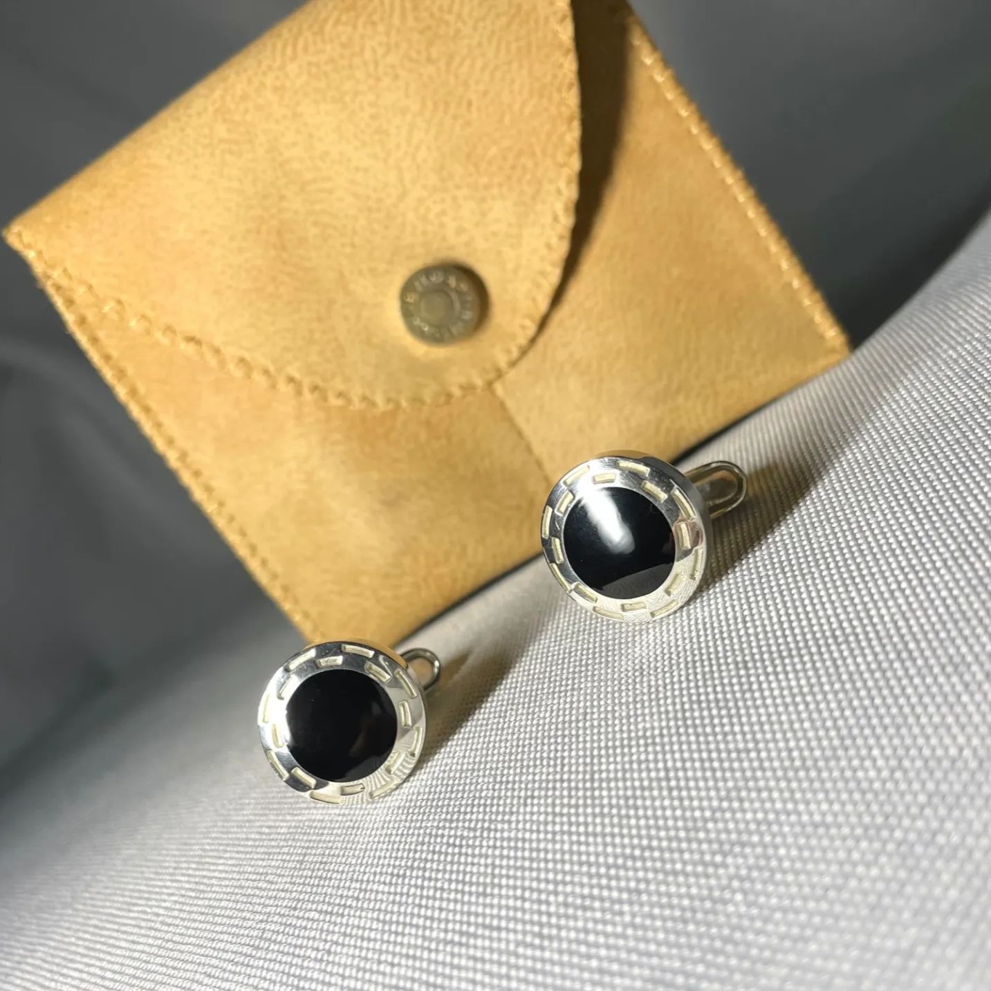 美品 希少 BVLGARI ブルガリ ブラックオニキス & スターリングシルバー