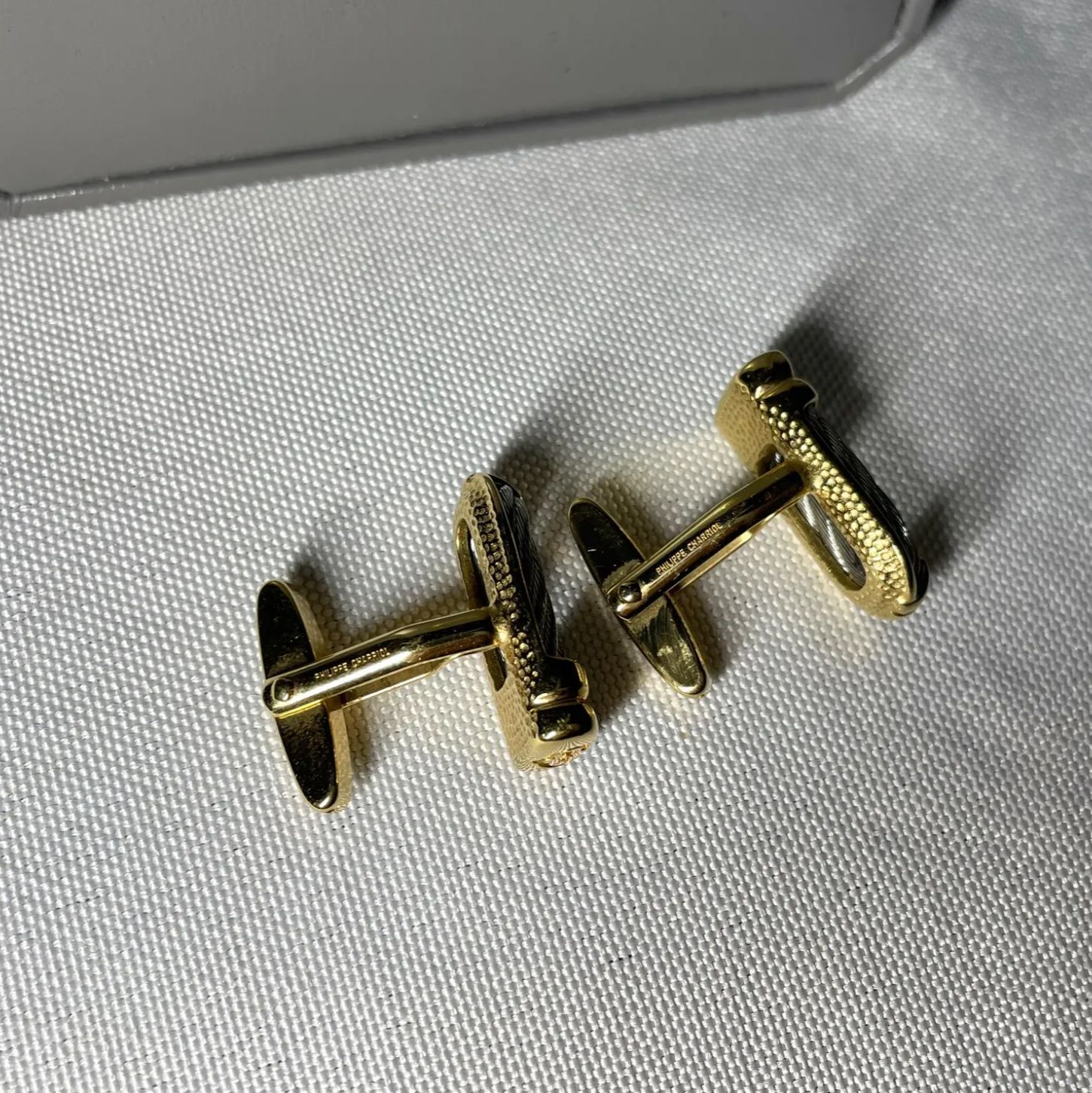 PHILIPPE CHARRIOL ゴールドシルバー カフリンクスビンテージ品 美品 PHILIPPE CHARRIOL フィリップシャリオール ワイヤー カデナ
