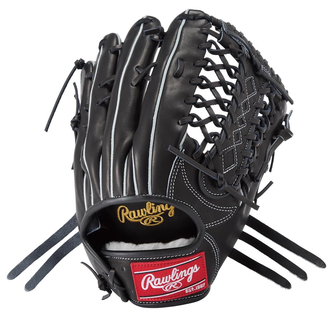 新品 Rawlings(ローリングス)野球用 グラブ グローブ 軟式 大人用 HOH PRO EXCEL GR5HESH99 ブラック [外野手用] サイズ 12.75 ※左投げ用(右手着用)