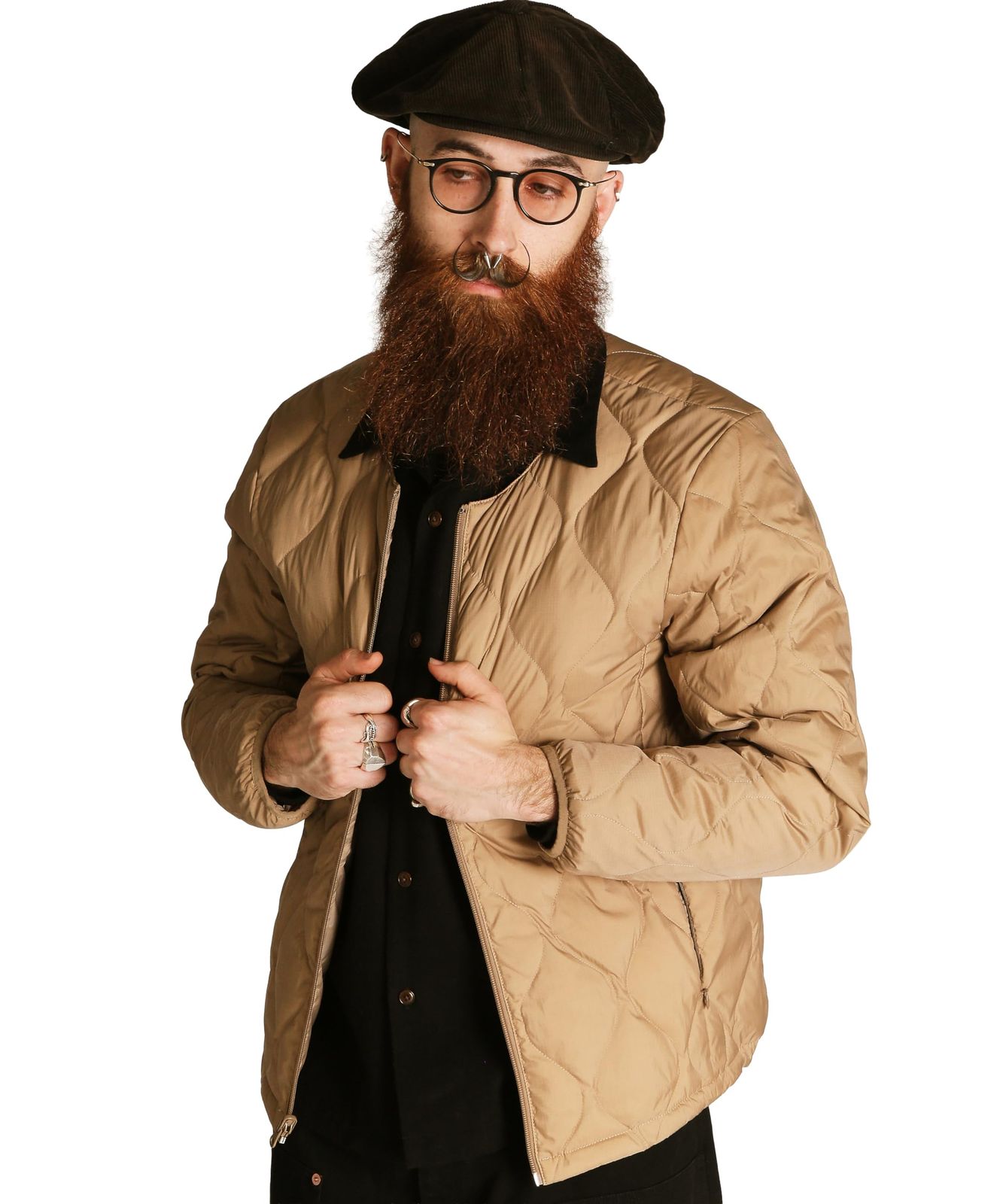 新品 【Schott】【ショット】 xTAION ×タイオン INNER DOWN JKT インナー ダウンジャケット メンズ L 040 ベージュ 782-5253003