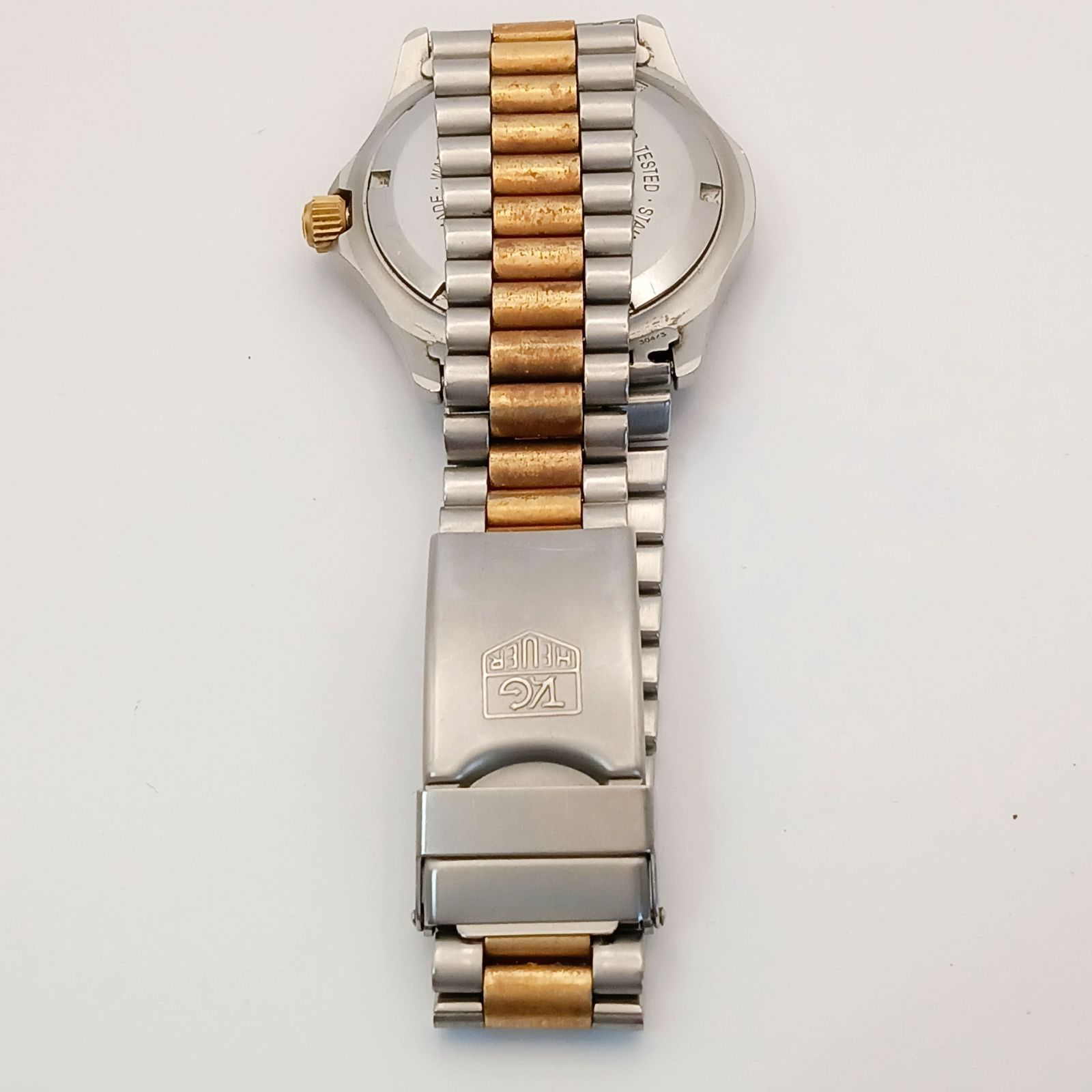 【稼働 良品】0527-2 TAG HEUER Professional 2000 タグホイヤー プロフェッショナル 974.006 メンズ腕時計 クォーツ ゴールド文字盤