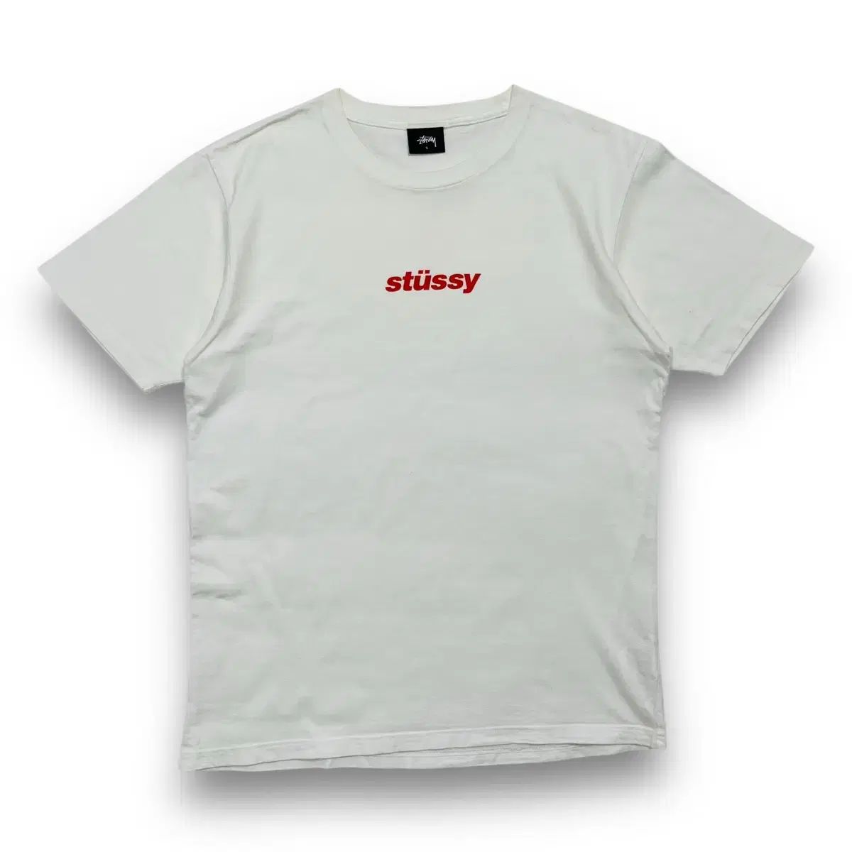 STUSSY レッド スモール ロゴ 白 半袖 Tシャツ - メルカリ