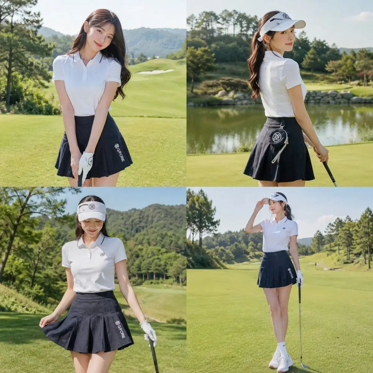 G FORE(ジーフォア) ゴルフ レディース フレア デニム スカート＋