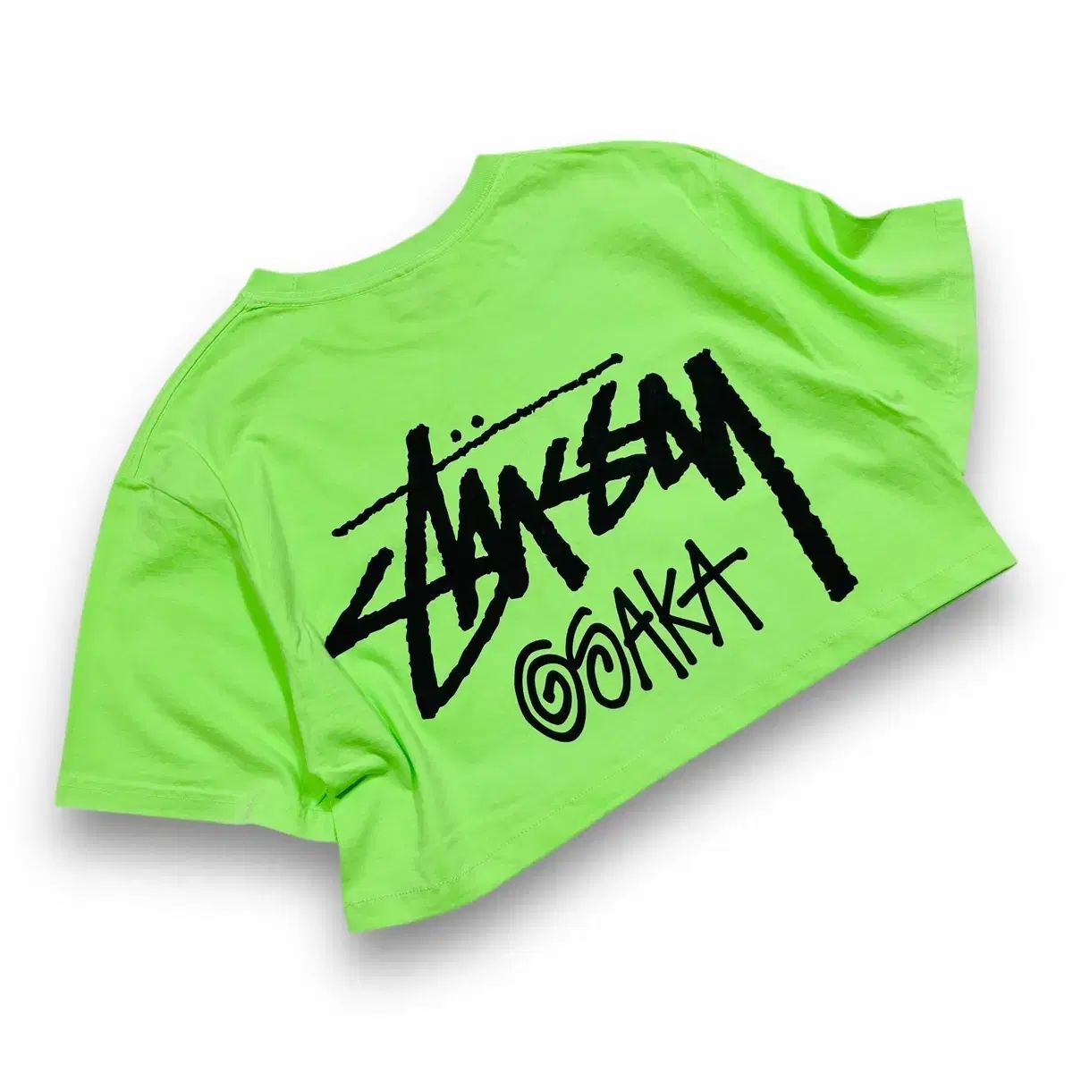 STU.S.A. 蛍光 クロップド 半袖 Tシャツ