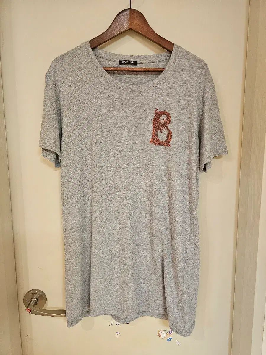 正規品 BALMAIN ドラゴン 半袖 Tシャツ グレー L