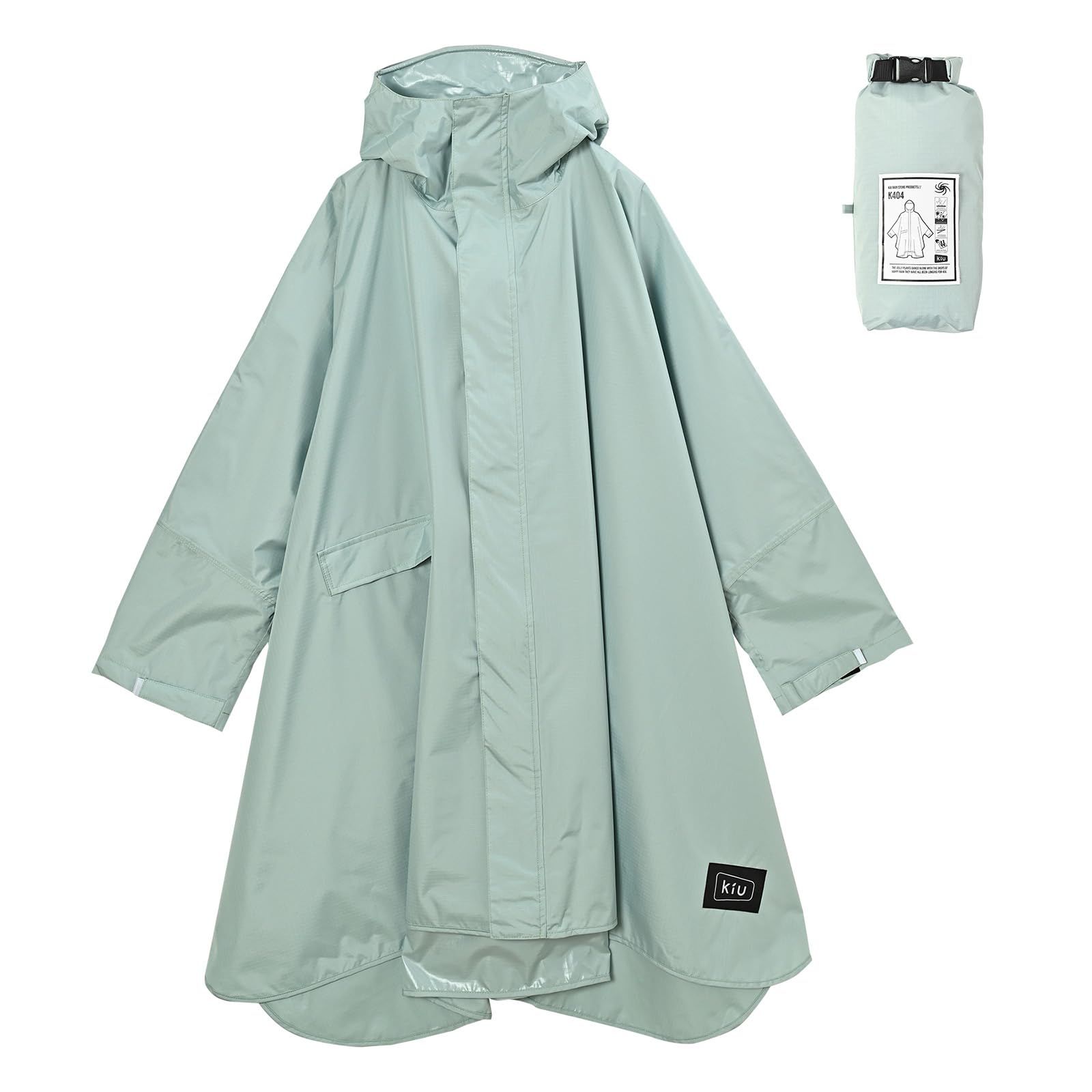 [キウ] スタンダードレインポンチョ 2ND STANDARD RAIN PONCHO - 2ND 防水 撥水 はっ水 耐水 豪雨対応 雨対策 大雨 台風 梅雨 レインコート スリーブポンチョ 雨具 雨ガッパ 雨合羽 袖付き 収納袋 ポケット おしゃれ かわY