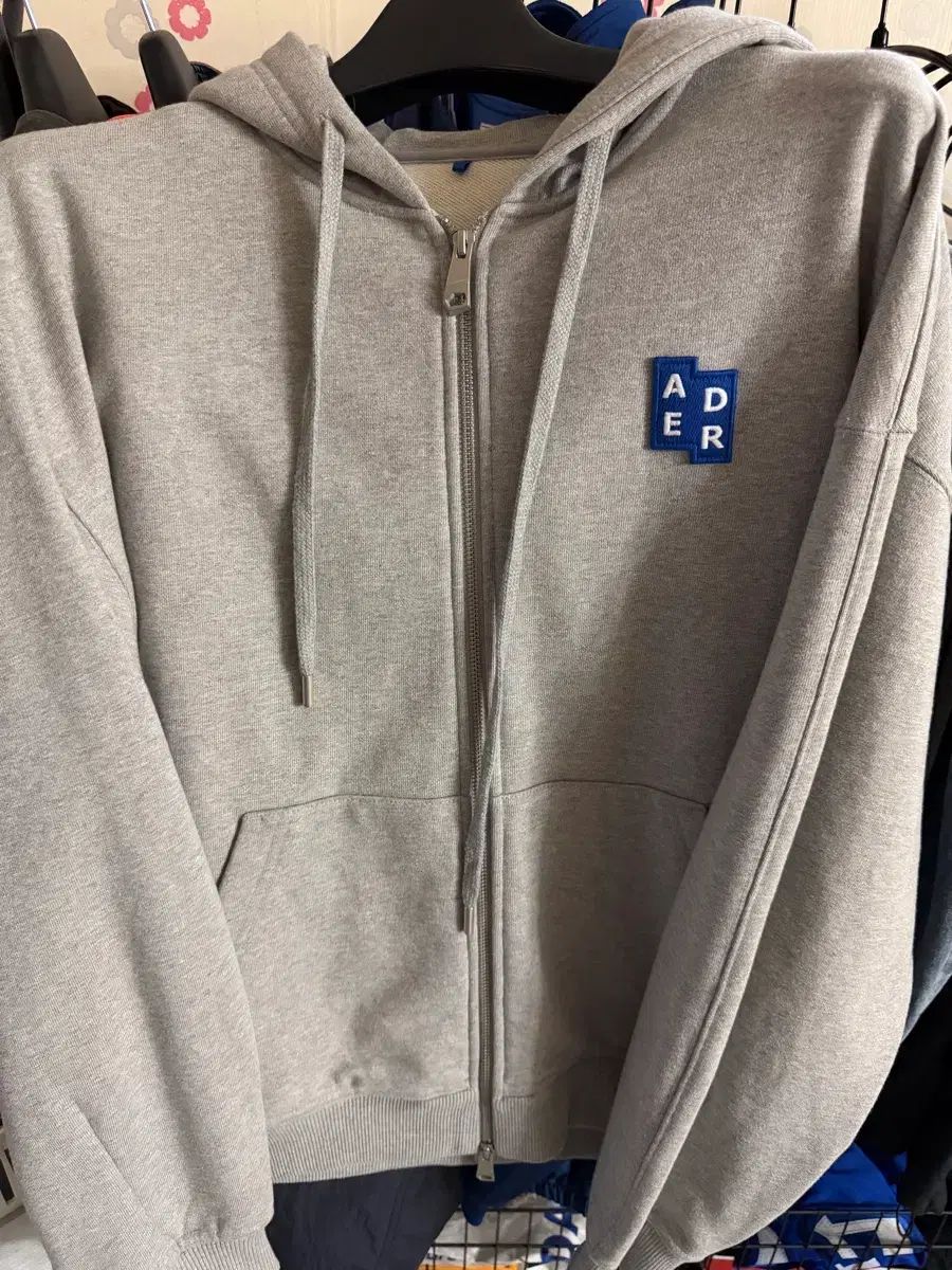 ADER ERROR SIGNIFICANT TRS/BL タグ フーディー ジップアップ 02 グレー