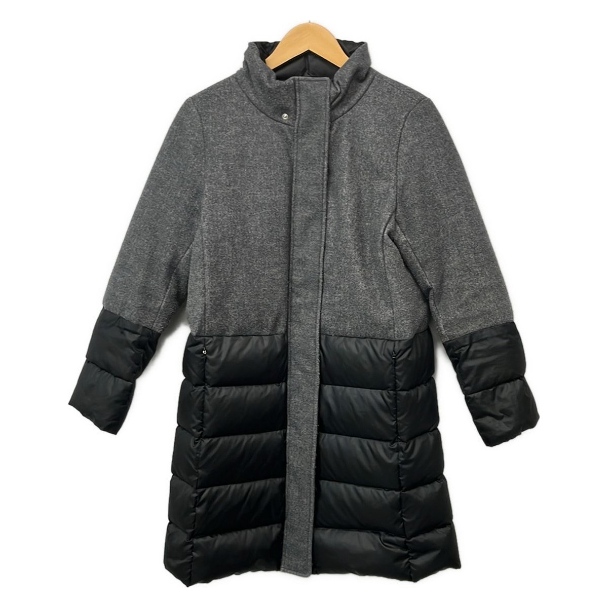 blancvert(ブランベール) ダウンコート サイズ40 M レディース美品 - ダークグレー×黒 長袖/冬