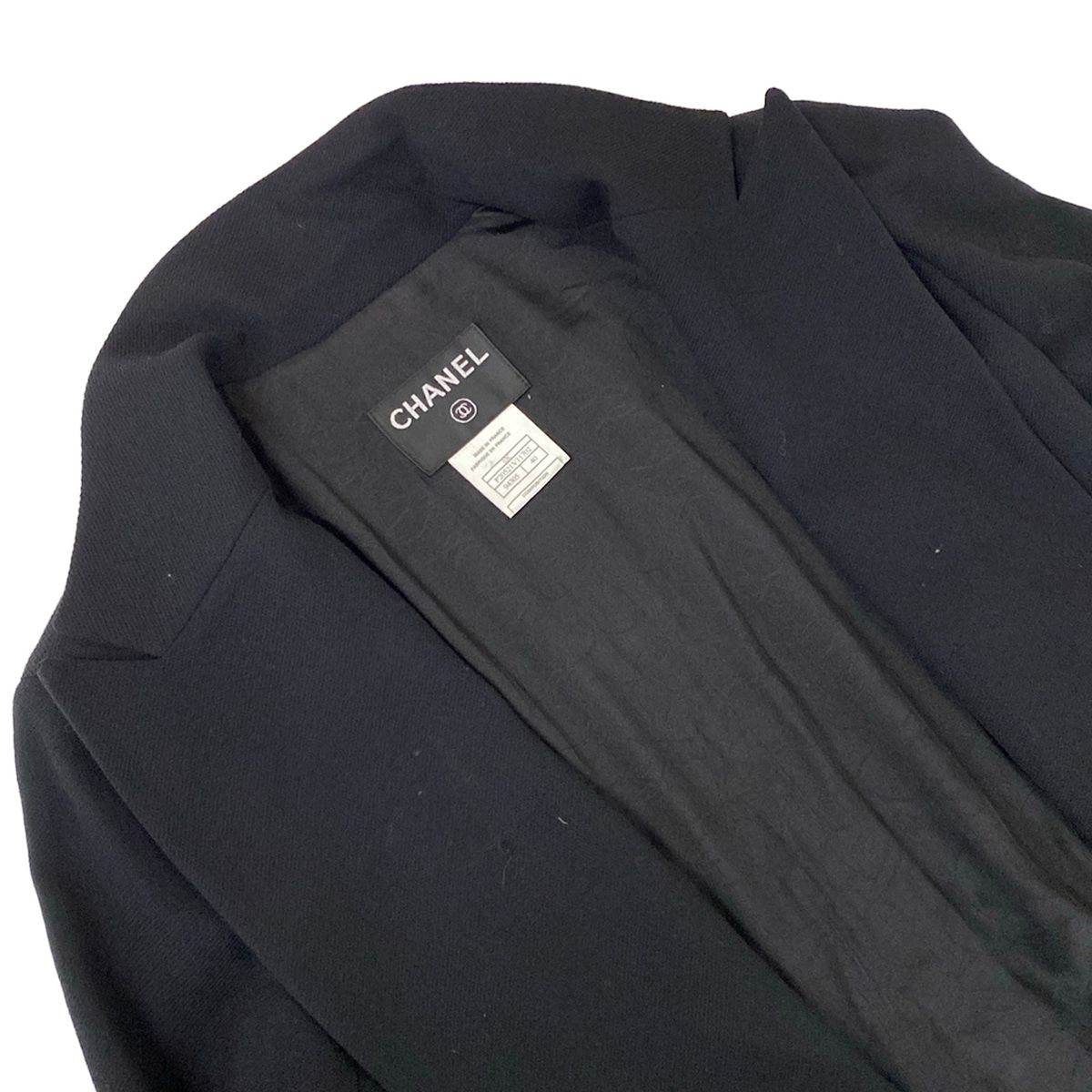 CHANEL(シャネル) ジャケット サイズ40 - P20521 黒 ウール - メルカリ