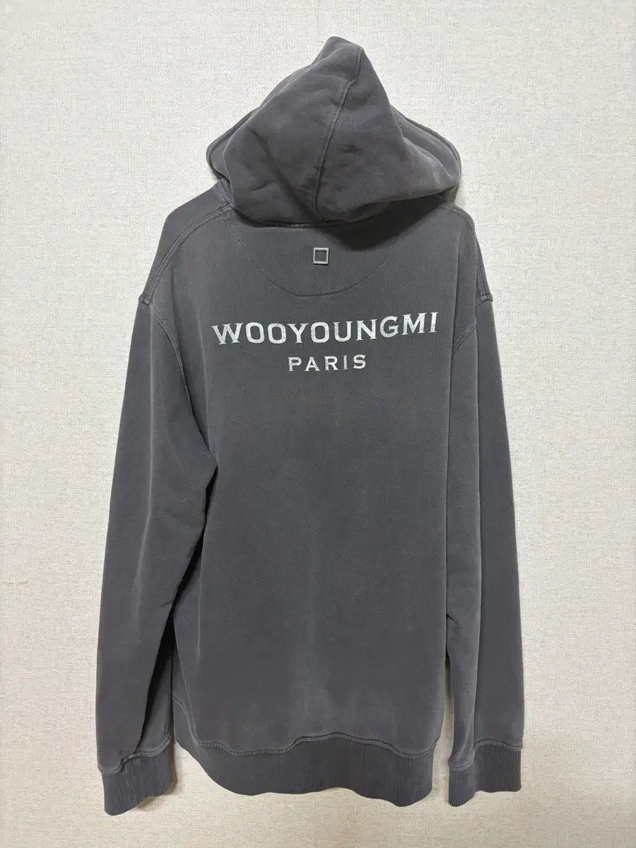 WOOYOUNGMI ウーヨンミ バックロゴ Tシャツ ウォッシュ グレー 25FW 52サイズ