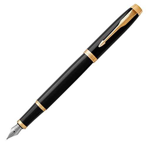 【新品】PARKER パーカー 万年筆 F 細字 IM コアライン ブラックGT 1975594 両用式 正規輸入品 約153mmx10mm dd15322b