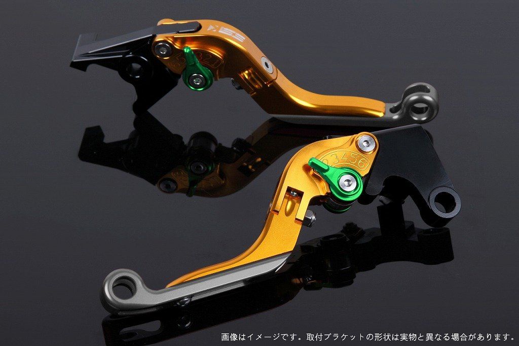 新品 SSK スピードラ アジャストレバーセット 可倒延長式 レバー本体カラー:ゴールド アジャスターカラー:グリーン エクステンションカラー:チタン YAMAHA XMAX 14,298円