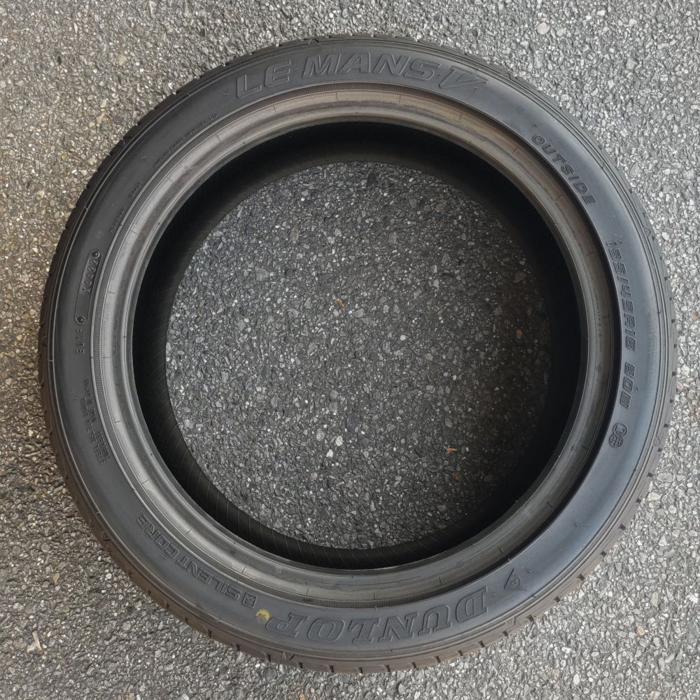 新品未使用倉庫保管品 サマータイヤ ダンロップ LE MANSⅤ 195/45Ｒ16 80W 2本セット