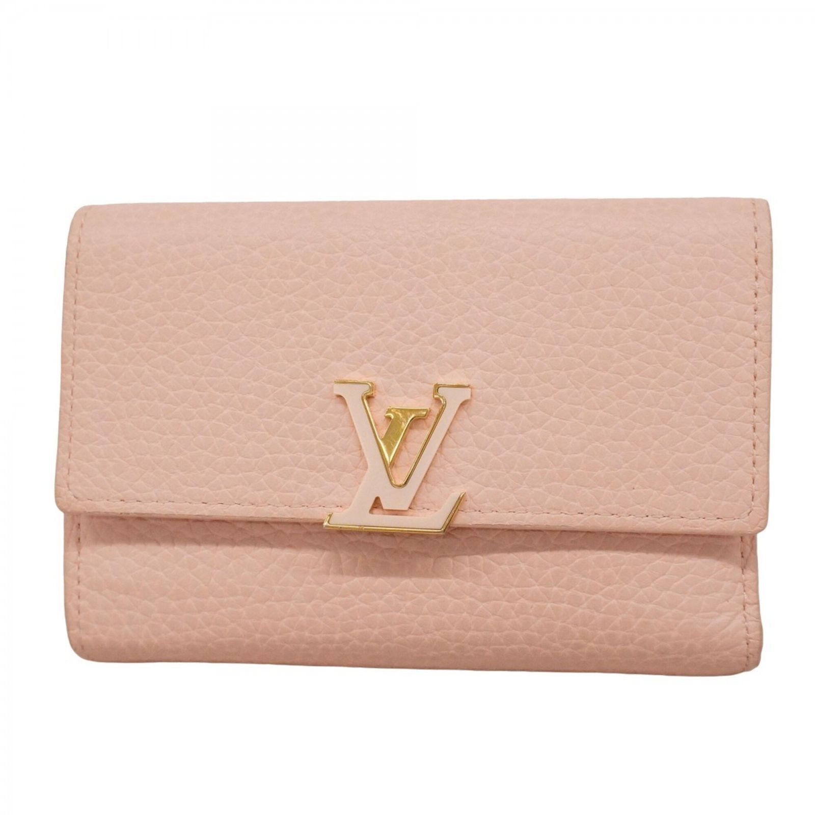 ルイ・ヴィトン(Louis Vuitton) ルイ・ヴィトン 三つ折り財布 トリヨン ポルトフォイユカプシーヌコンパクト M82361 ローズジャスミンレディース