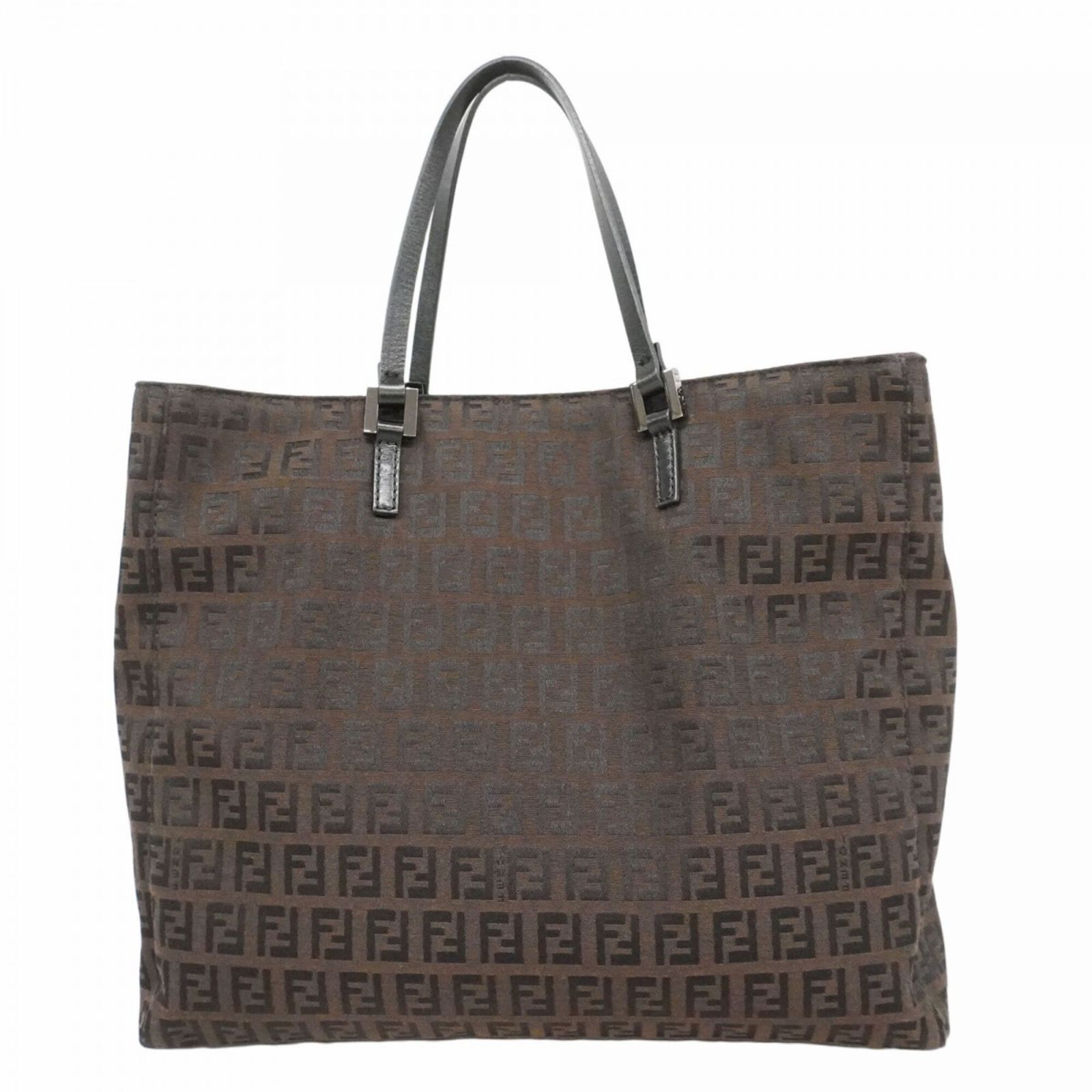 フェンディ(Fendi) フェンディ ハンドバッグ ズッキーノ ナイロンキャンバス ブラウン レディース