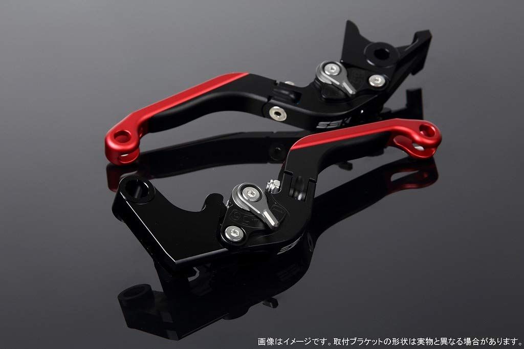 新品 SSK スピードラ アジャストレバーセット 可倒延長式 レバー本体カラー:マットブラック アジャスターカラー:マットチタン エクステンションカラー:マットレッド HONDA ADV150 KF38