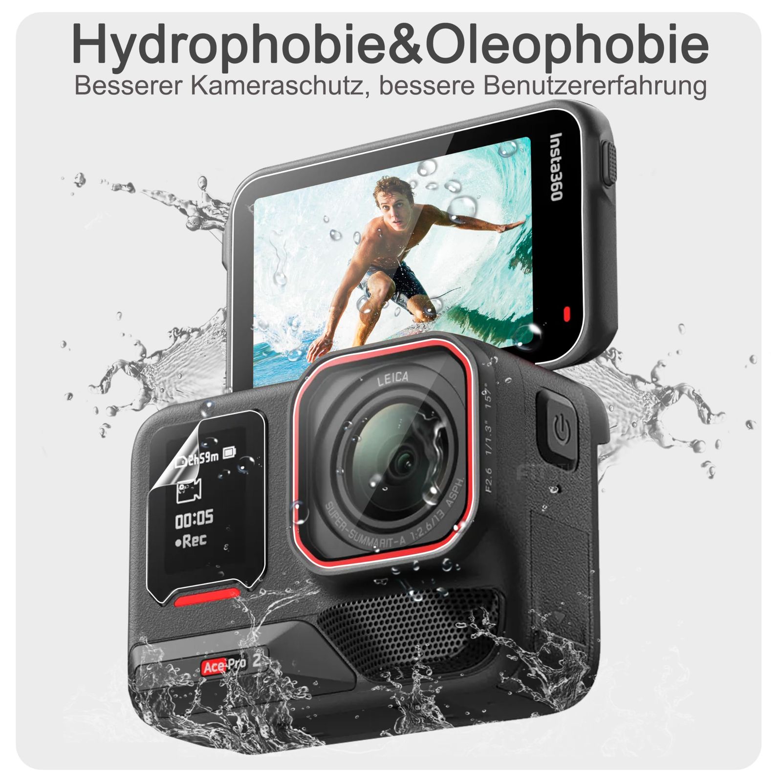 Insta360 Ace Pro 2/Ace スクリーンプロテクター : AIRSTAGE - 通販 