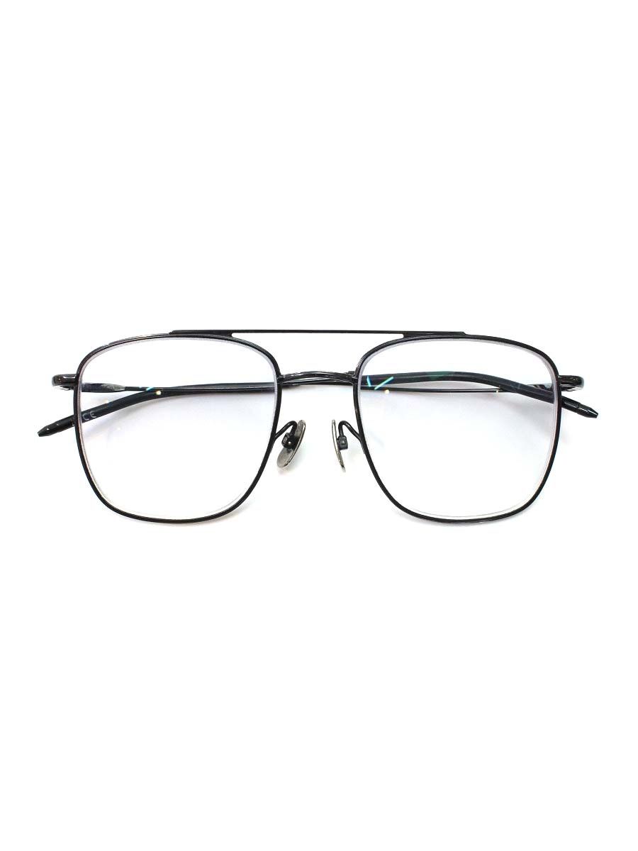 イエローズプラス 別注 GORDON Optical メガネ ブラック メタルフレーム フルリム スクエアシェイプ ITPTHZKNVTG6