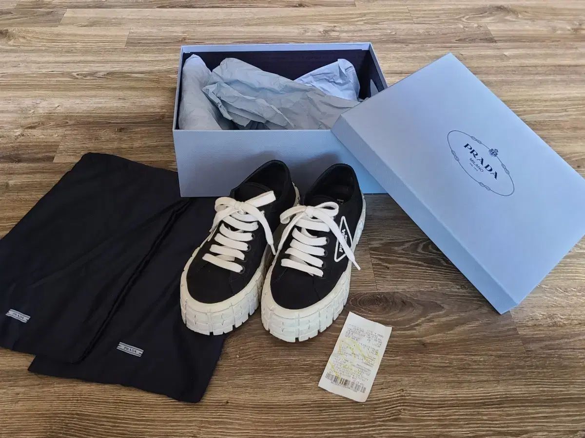 PRADA プラダ ギャバジン スニーカー ダブル ホイール 1E260M 靴 スニーカー ローファー 靴 ナイロン 230