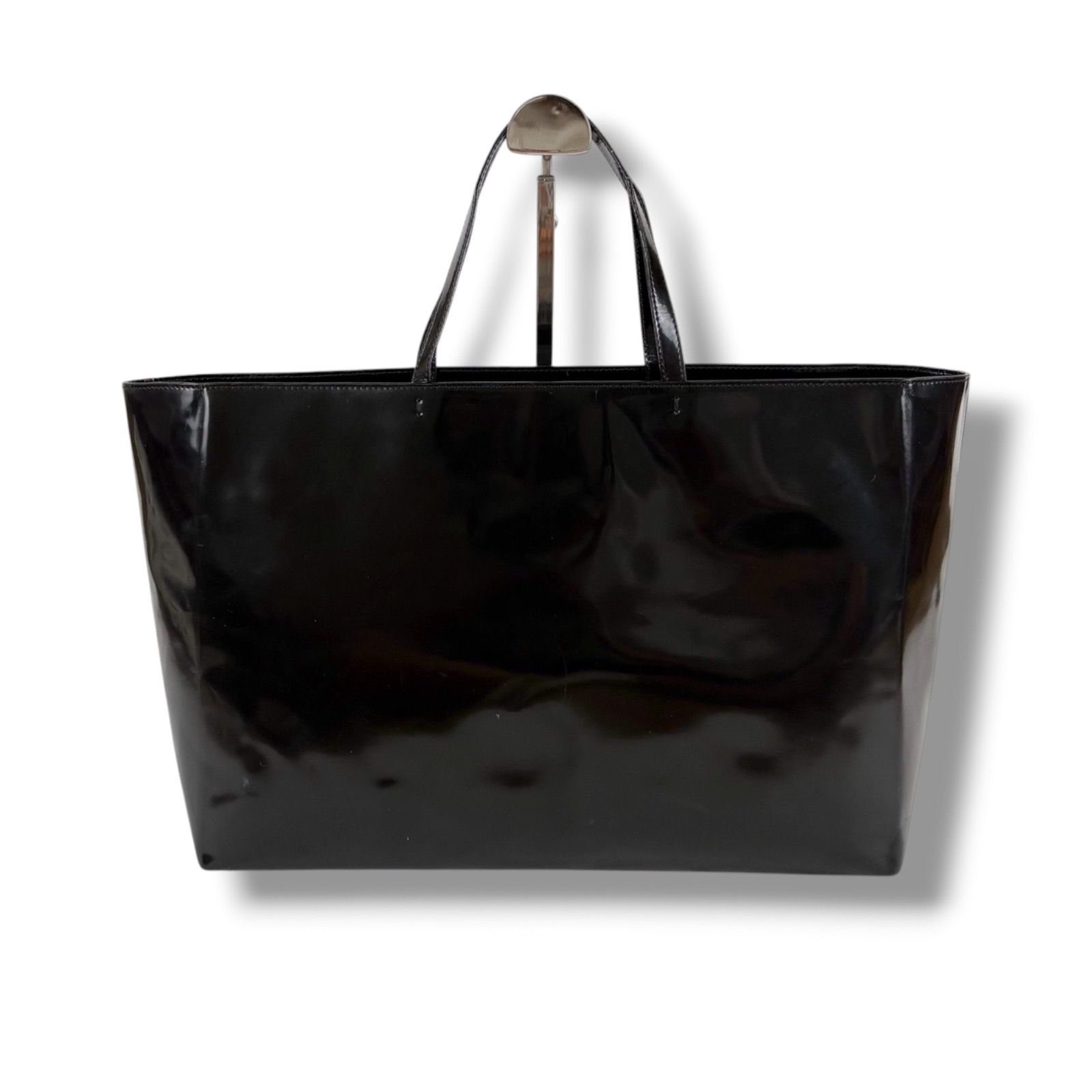 PRADA プラダ ミラーカーフレザー トートバッグ ハンドバッグ ブラック