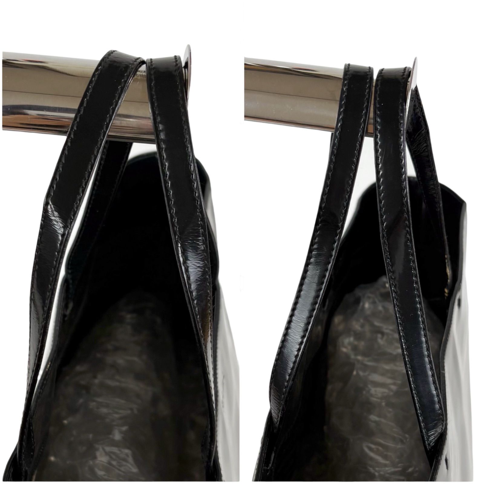 PRADA プラダ ミラーカーフレザー トートバッグ ハンドバッグ ブラック