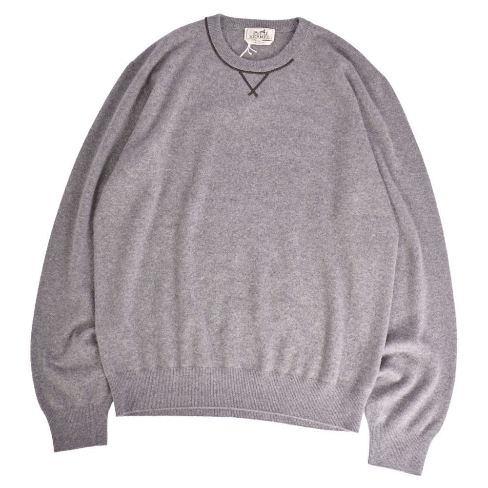 未使用 エルメス HERMES ニット セーター ロングスリーブ カシミヤ ラム