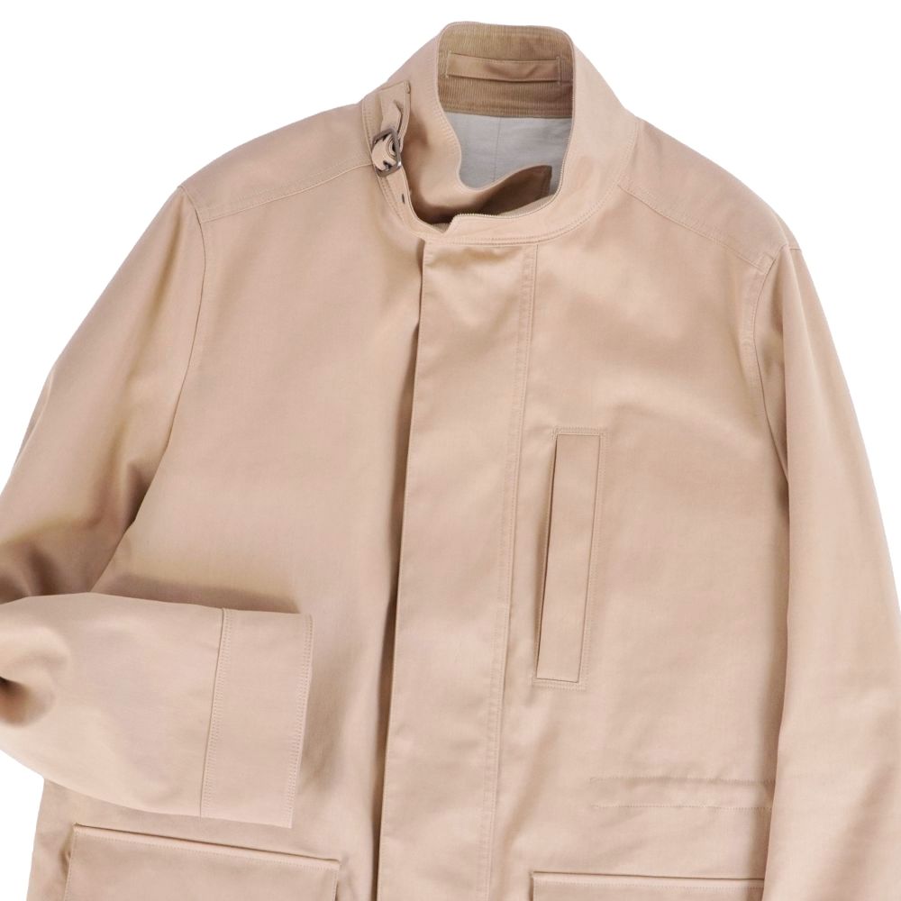 美品 ダンヒル Dunhill ジャケット ブルゾン ジップアップ コットン ギ