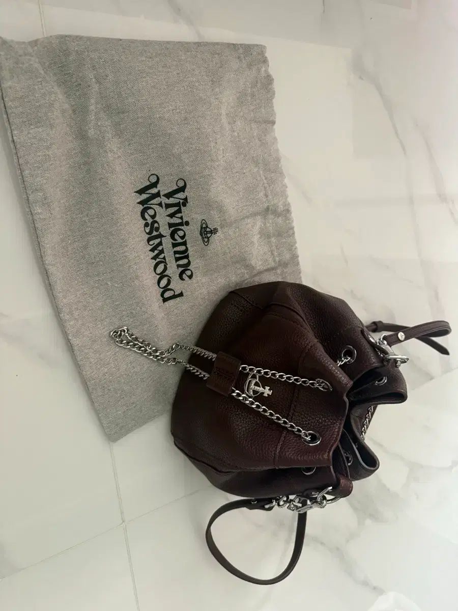 Vivienne Westwood ヴィヴィアン・ウエストウッド バケットバッグ ブラウン チェーンバッグ