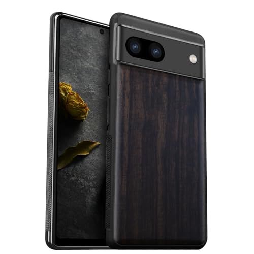 【新品】Carveit 木製 カバー 対応Pixel 8a ケース 【天然木+TPUシリコンツーインワン】 耐衝撃 グーグルピクセル 8a ケース 滑り止め 指紋防止 (バラ色-白木スタイル) c8395b5a