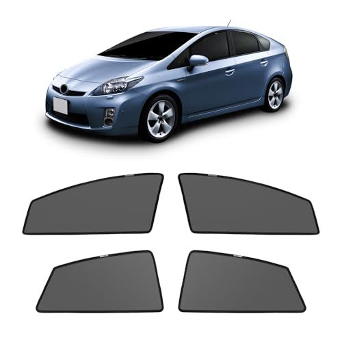 新型 プリウス 30系 メッシュカーテン マグネット式 遮光 換気 サイドバイザー 車用 PRIUS 30 ZVW30 ZVW35 サンシェード 車種専用設計 虫除け 折り畳み式 日除け アクセサリー カスタム パーツ 4枚kk