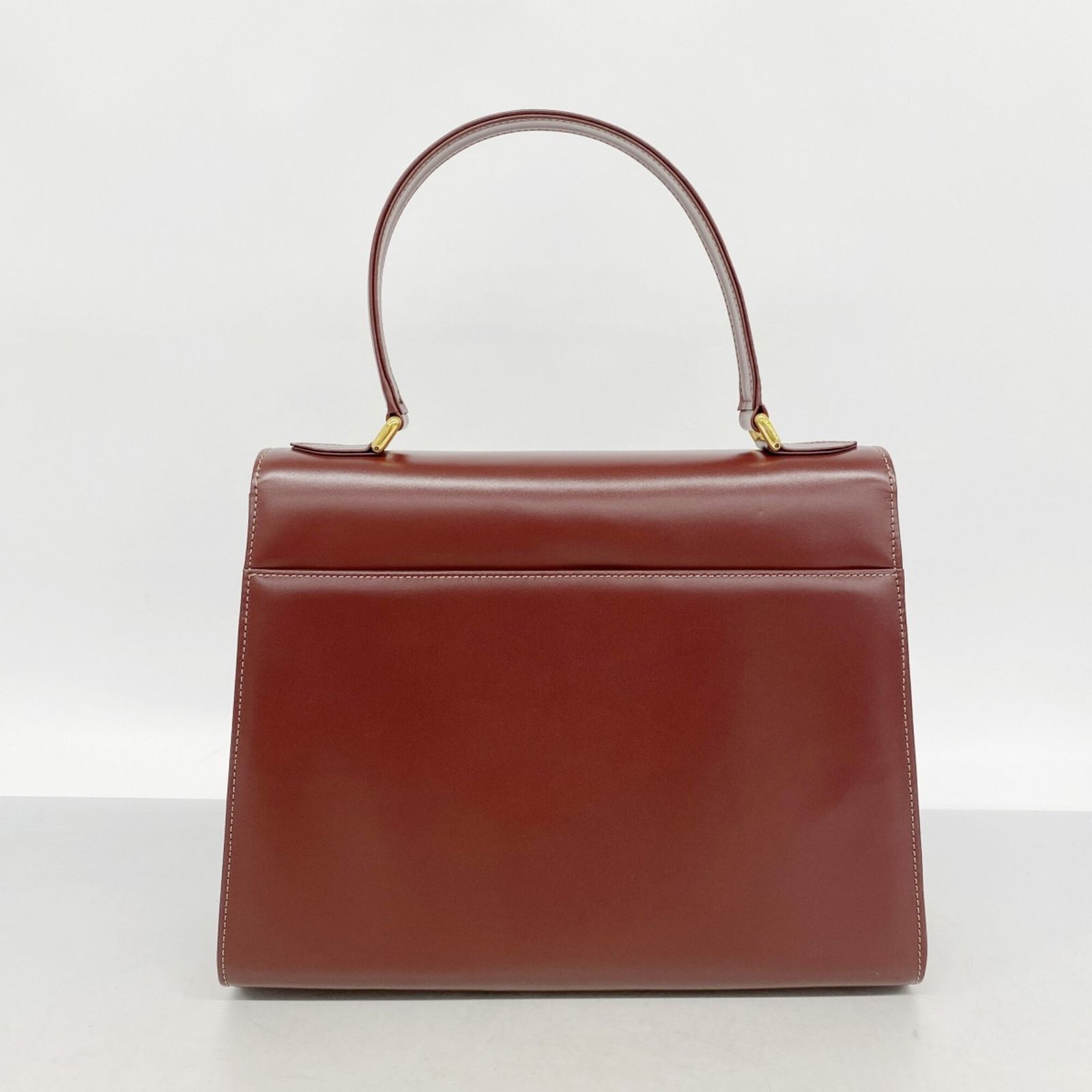 カルティエ(Cartier) カルティエ ハンドバッグ マスト レザー ボルドー