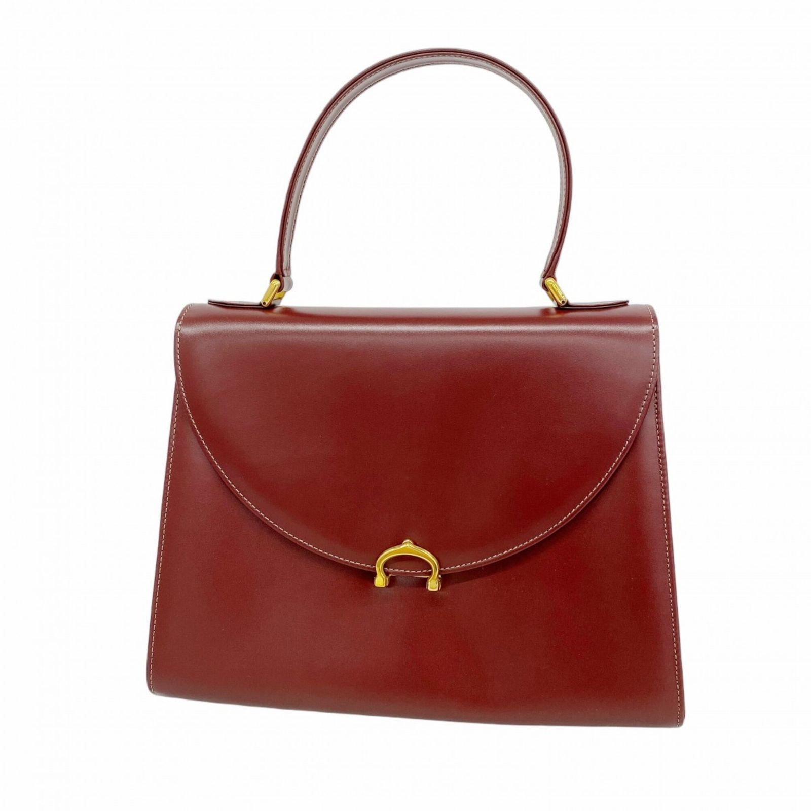 カルティエ(Cartier) カルティエ ハンドバッグ マスト レザー ボルドー レディース