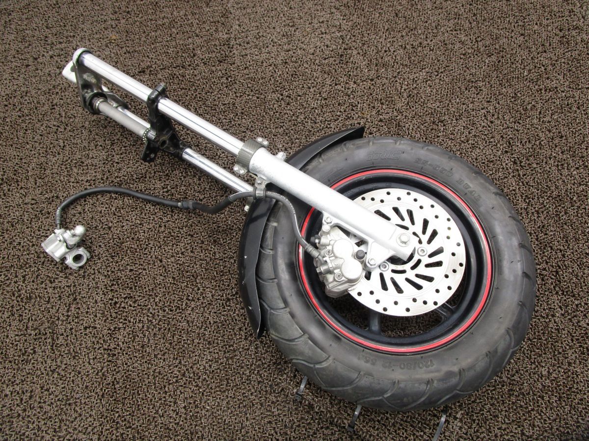 エイプ50 フロントホイール ASSY ディスク化に ■B6949！フロントフォーク キャリパー AC16 ホンダ 【 HC07E 】 Ape キャブ車 動画有