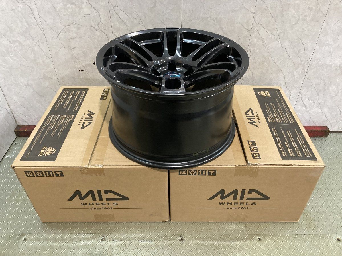 【新品】MID RACING R26 エムアイディレーシング 18インチ 2本 10.5J5HPCD114.3+12 クリスタルブラック ドリフト ドリケツ GTR等　(MHZ950)