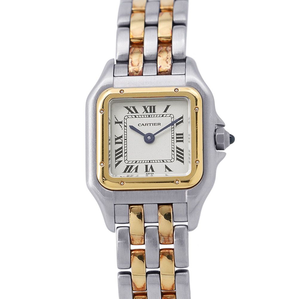 カルティエ パンテール 2ロウ SM W25029B6 Cartier 腕時計 アイボリー文字盤 クォーツ