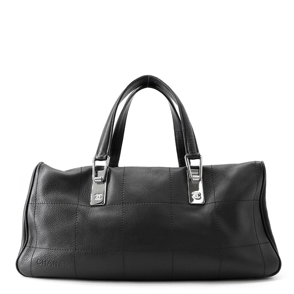 シャネル ハンドバッグ ココマーク チョコバー レザー A20182 CHANEL 黒
