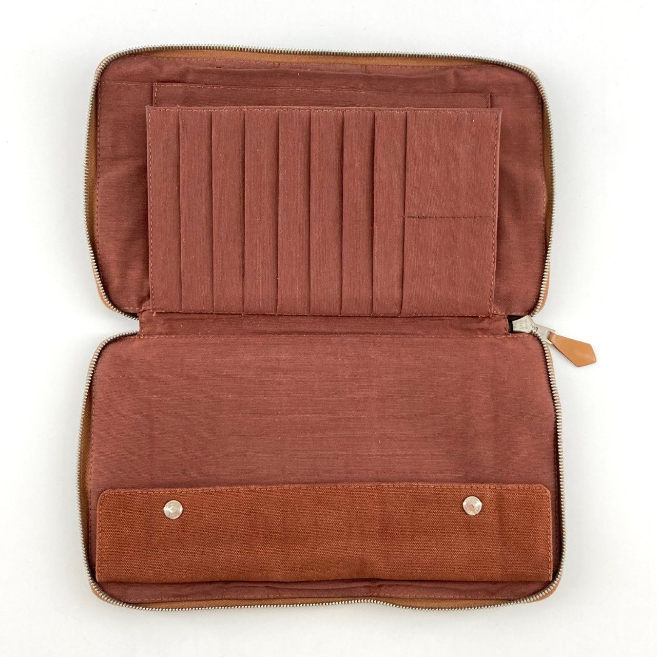 【美品】エルメス　フールトゥパース長財布 HERMES（エルメス） フールトゥ パースGM 長財布 ブラウン - メルカリ