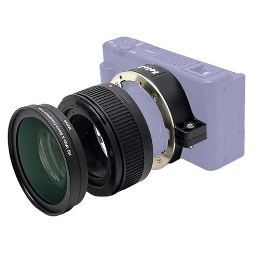 FotoZ 広角レンズ Sony Vlogcam ZV-1 M2対応 2イン1 HD広角&マクロ変換レンズ 延長チューブ付き バヨネットマウントレンズアダプター付きe 97c5baf6