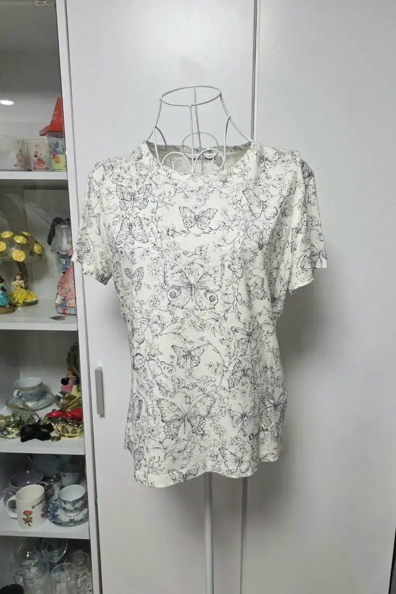 Dior ディオール Toile de Jouy Papillon Tシャツ