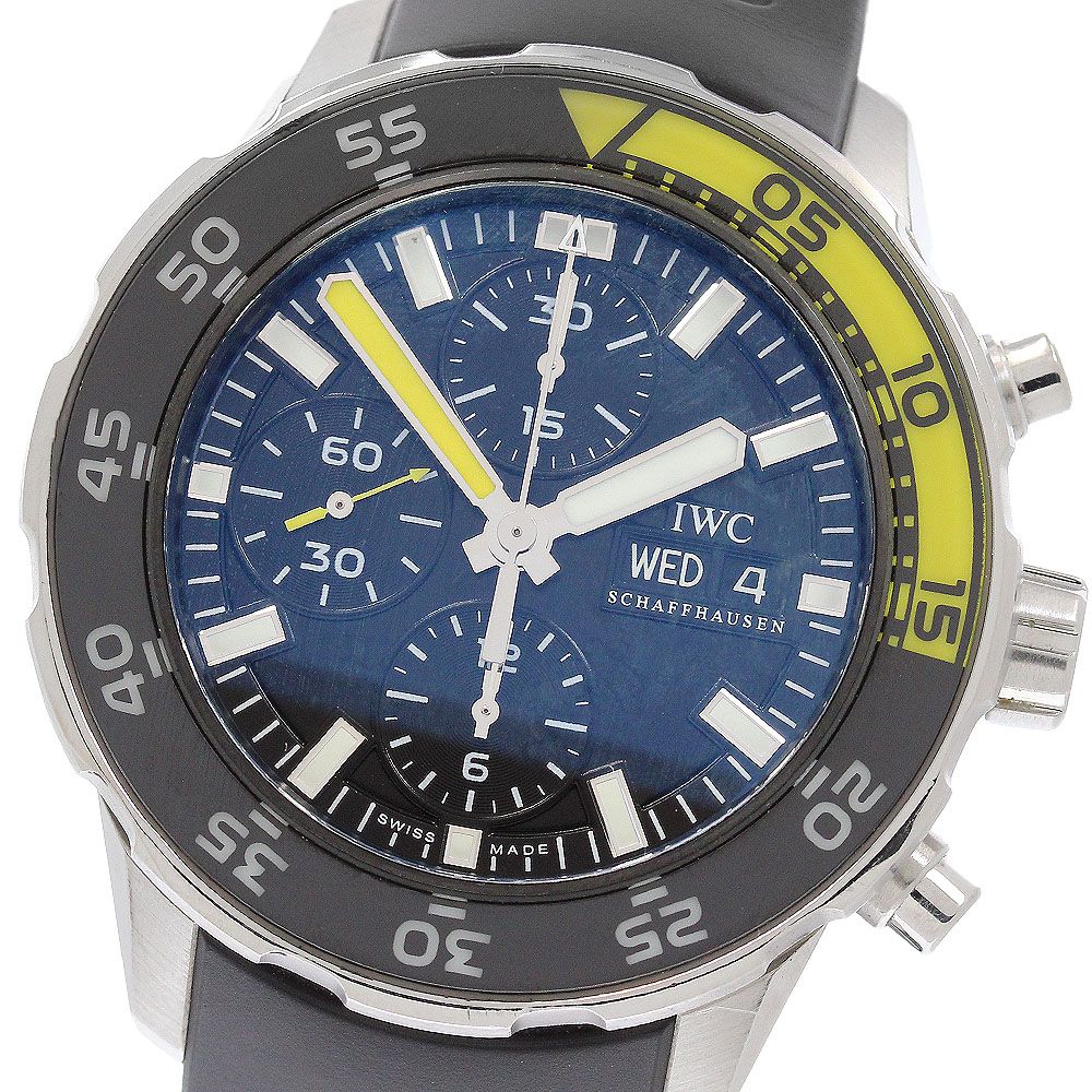 ベルト訳あり IWC SCHAFFHAUSEN IW376709 アクアタイマー クロノグラフ デイデイト 自動巻き メンズ _957832
