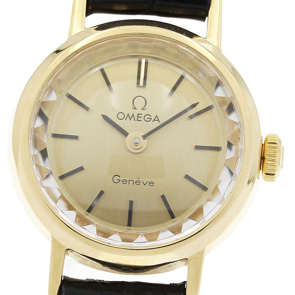 オメガ OMEGA 511.122 ジュネーブ K18YG Cal.620 カットガラス 手巻き レディース _872276