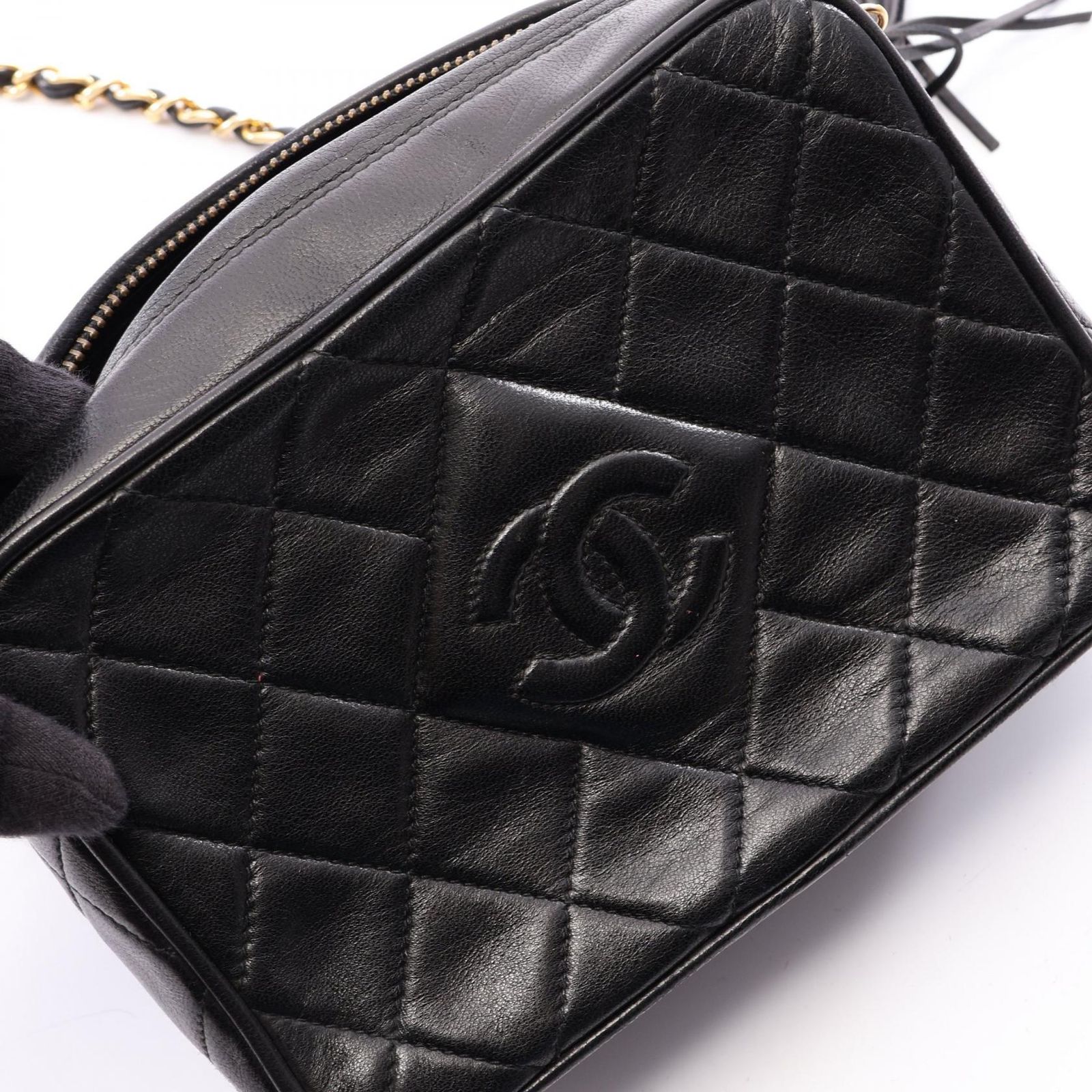 シャネル CHANEL ショルダーバッグ ダイヤステッチ ミニ タッセル 