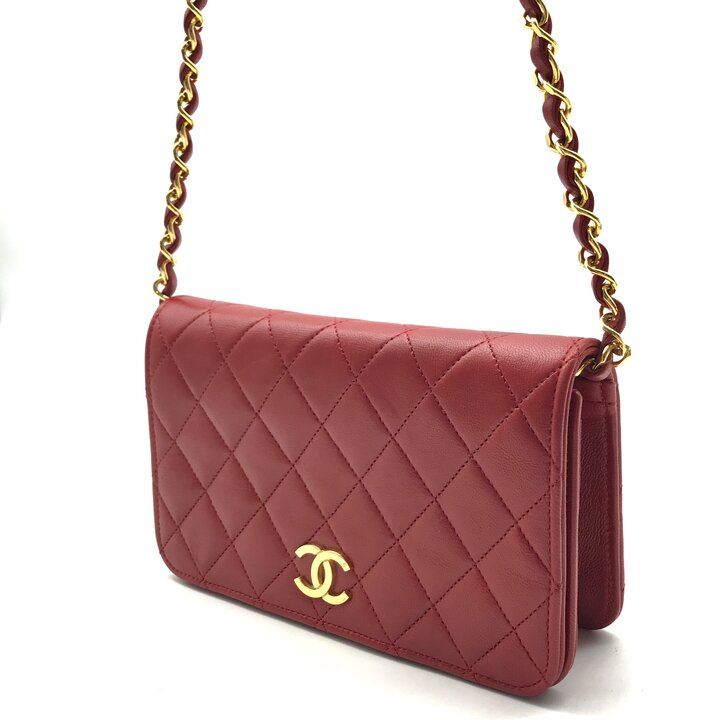 美品 CHANEL シャネル ココマーク ミニ マトラッセ ラムスキン