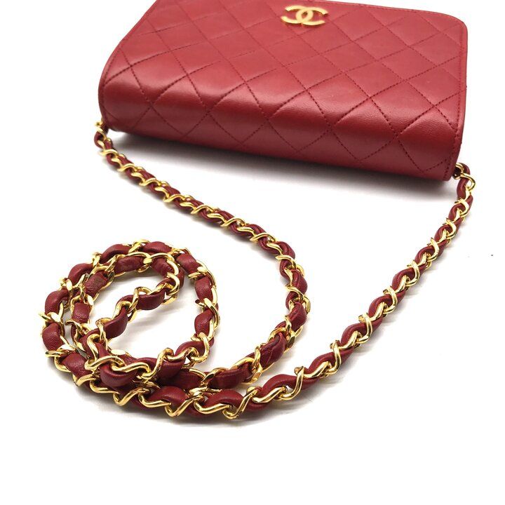 美品 CHANEL シャネル ココマーク ミニ マトラッセ ラムスキン