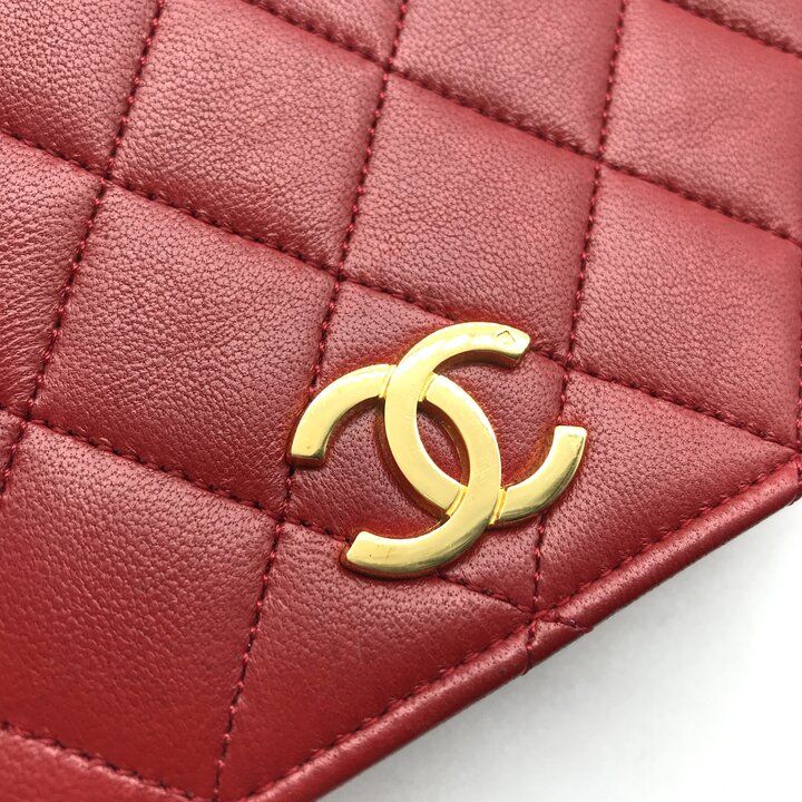 美品 CHANEL シャネル ココマーク ミニ マトラッセ ラムスキン